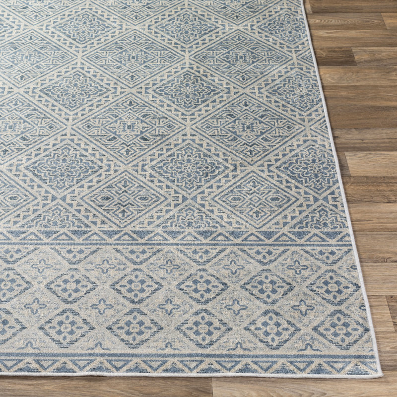 Tapis sud-ouest denim area Tepper, Rectangle 5 pi 3 po x 7 pi 7 po