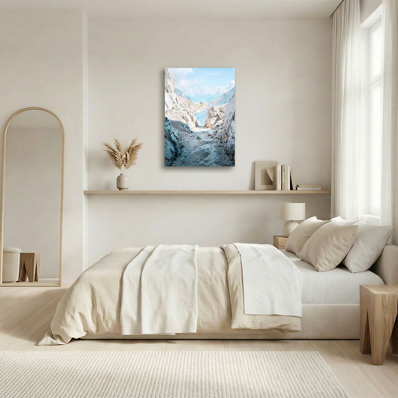 Impression sur toile Rocky Mountain Path To Distant, H 24 po x l 16 po