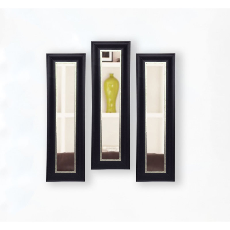 Ballinger Wood Flat Wall Mirror, 40.5" H x 12.5" W