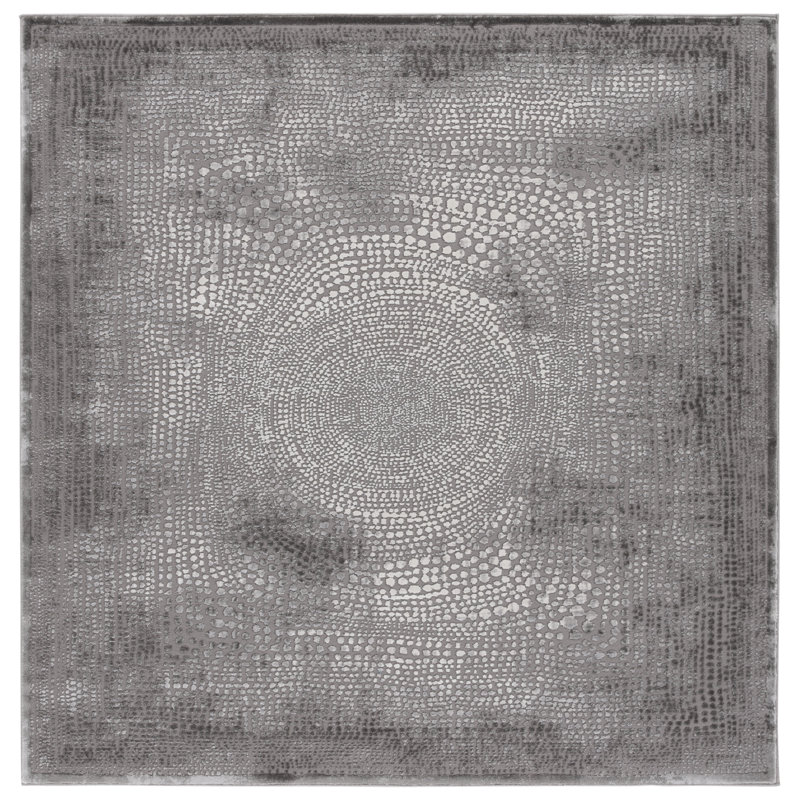 Blossie Performance Abstract Rug, Square 6'7"
