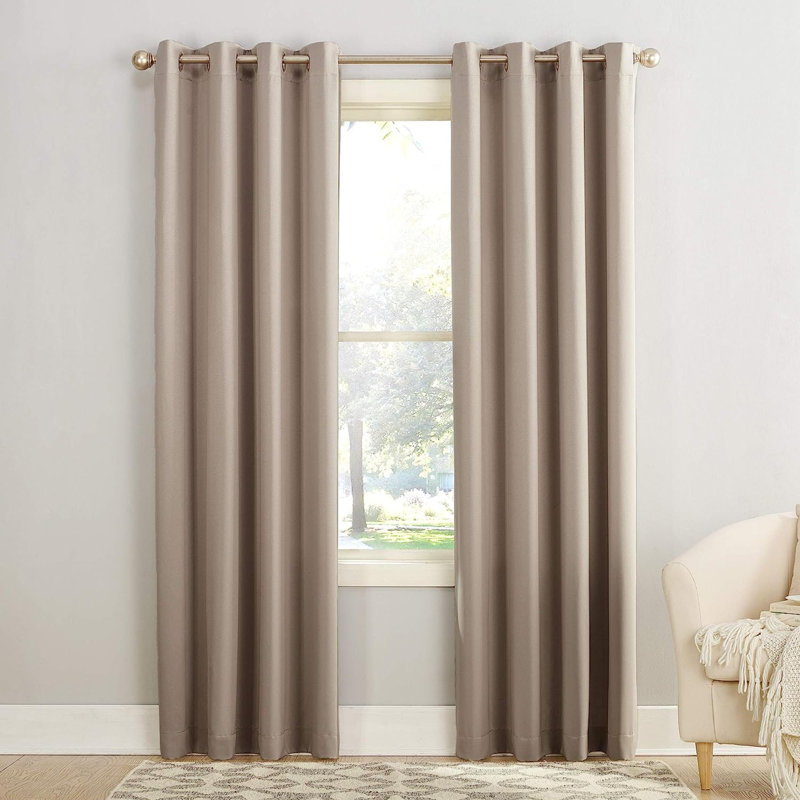 Rideau en polyester, L 54 po x L 63 po, Pierre
