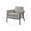 Fauteuil d'appoint Brayden avec structure en métal durable et mousse à haute densité pour un confort et un soutien supérieurs