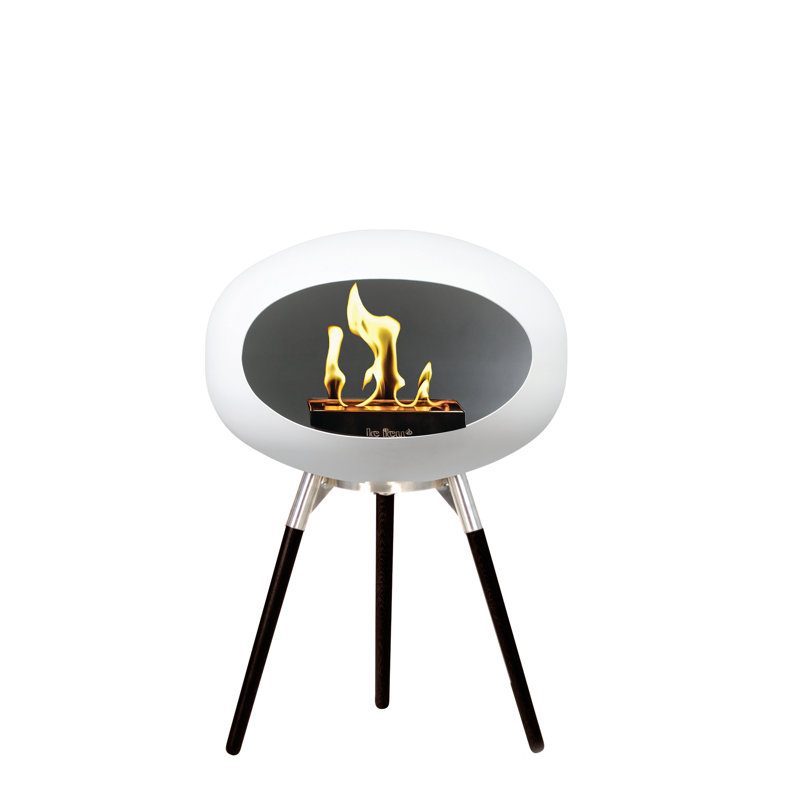 Le Feu 52cm W Bio-Ethanol Fireplace with 27 BTU, 80cm H x 52cm W x 52cm D, White/Oak
