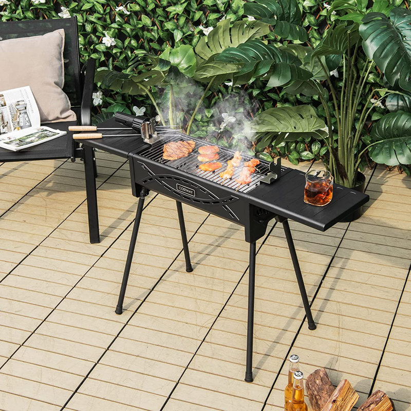 COSTWAY 107cm W Portable Charcoal Grill