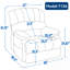 Fauteuil inclinable électrique à haut dossier avec massage par vibration 8 points et chauffage lombaire