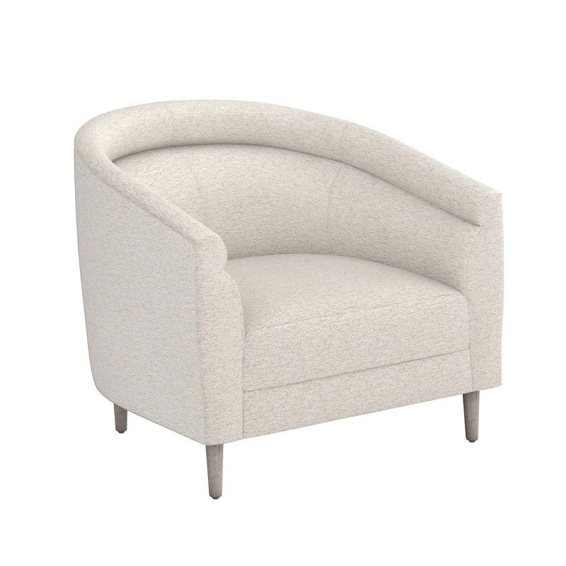 Fauteuil demi-tonneau Capri, Gris clair, Chenille flottante