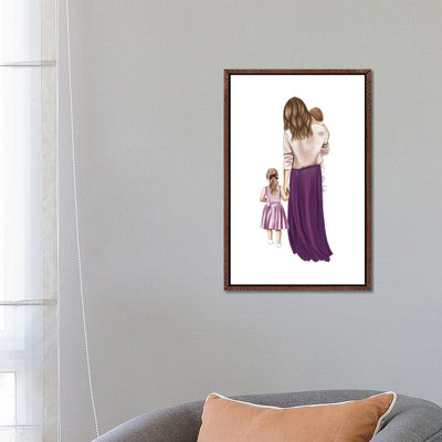 Mother And Daughters by Elza Fouche - Painting on Canvas