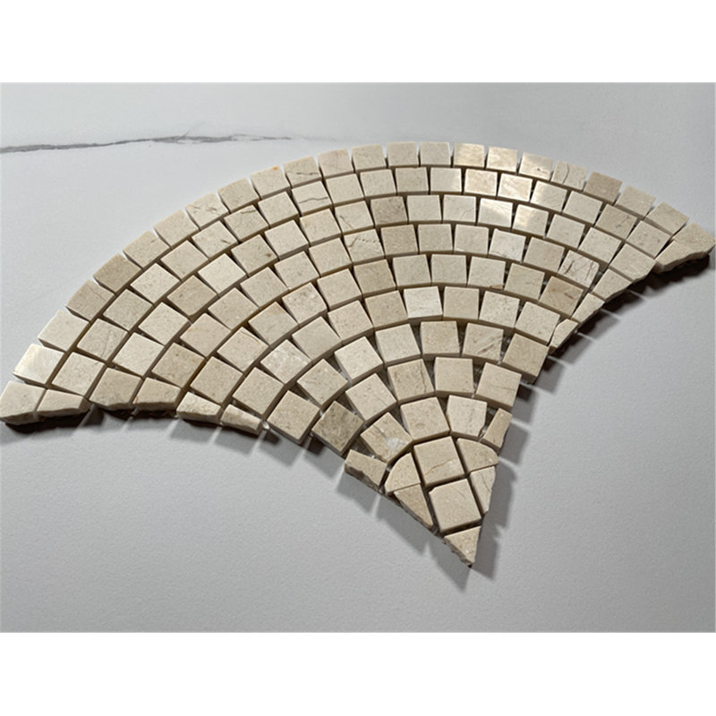 12.6" x 7.28" Marble Mosaic Sheet Subway Wall & Floor Tile