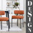 Short Plush Upholstered Metal Dining Chairs-583996523