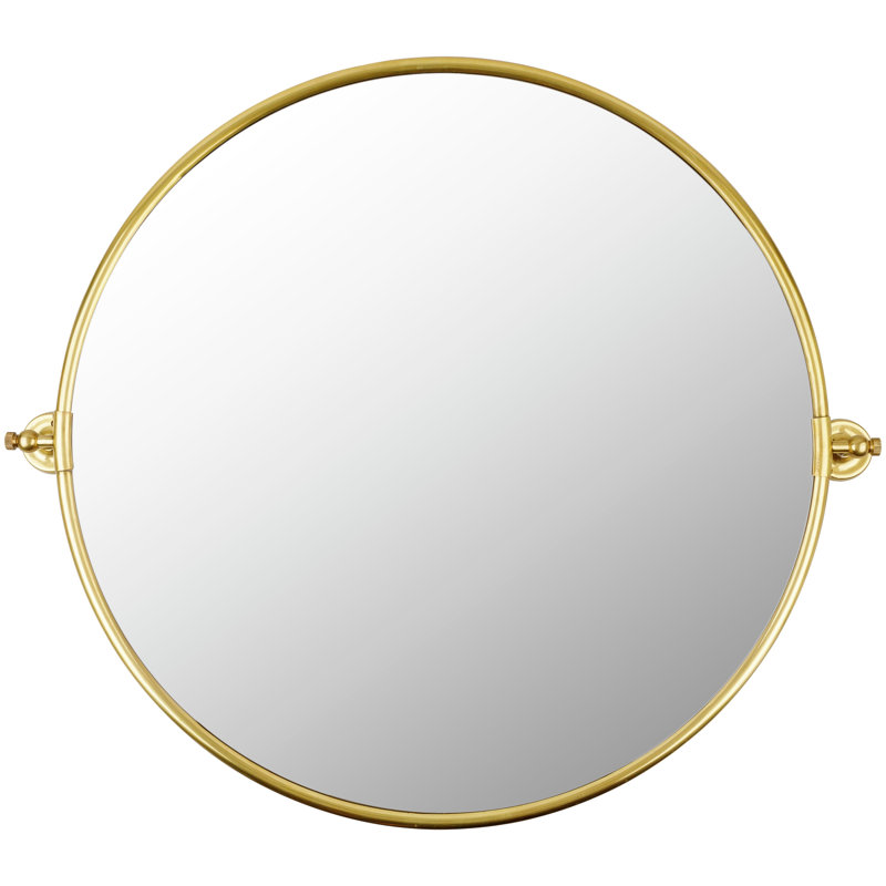 Miroir d'appoint Dara, Laiton, H 32 po x l 35 po x P 4 po