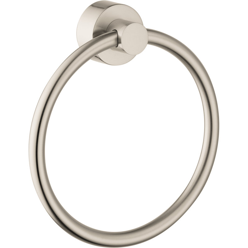 AXOR Uno Wall Mounted Towel Ring, Brushed Nickel