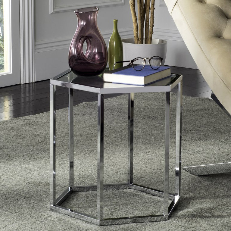 Zola Glass Top End Table