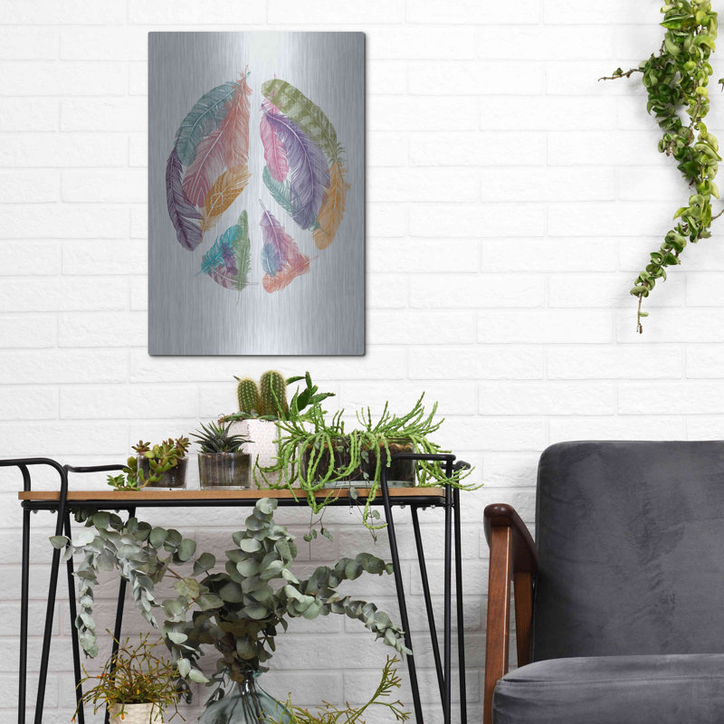 «Feathers For Peace» par Rachel Caldwell, H 16 po x l 12 po
