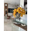 16" Glass Moon Vase With Light Brown Orchids And Driftwood-47831850