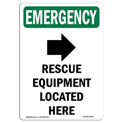 Rescue Equipment Located Here Sign