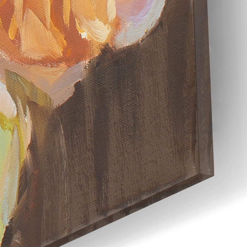 "Pivoines sur bois" par Jenny Westenhofer, H 16 po x l 12 po x P 0,13 po