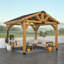 Pavillon de jardin permanent en métal L 10 pi. D Pavillon de jardin en bois massif