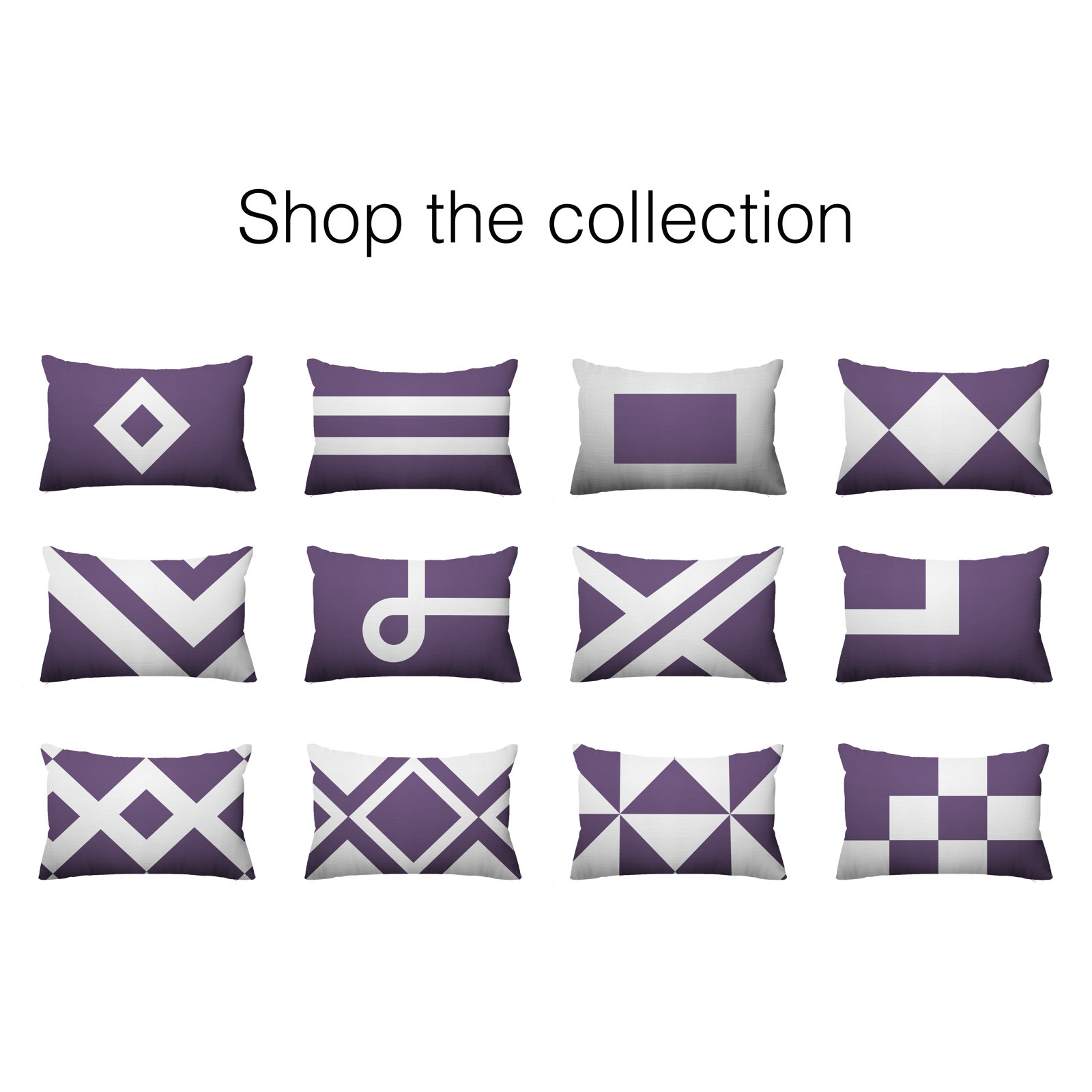 York Geometric Indoor/Outdoor Throw Pillow, Purple