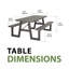 Table de pique-nique en plastique / résine