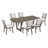 7-Piece Extendable Dining Table Set for 6, Rectangular Kitchen Table with 6 Upholstered Dining Chairs, Curved Back & Solid Wood Frame-504201831