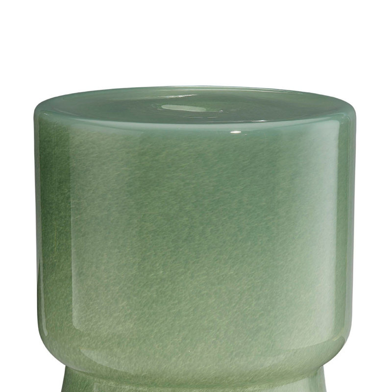 Tabouret de table de jardin Hery, sablier, verre sodo-lime bleu brillant, Vert