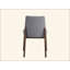 Ensemble de 2 chaises d'appoint Kaela en tissu gris clair et finition noyer