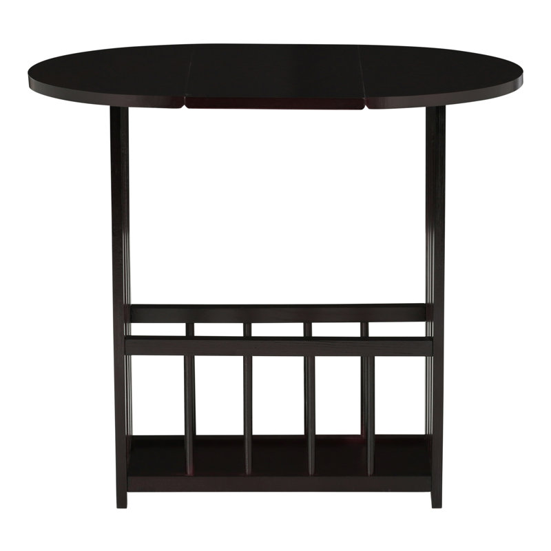 Solid Wood End Table, Black