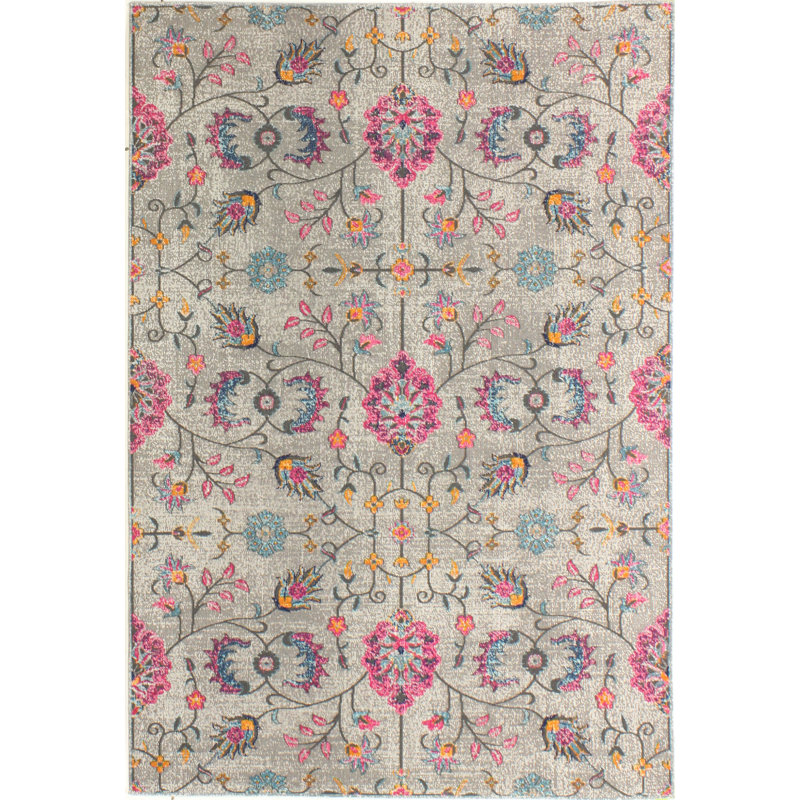 Aghavary Floral Area Rug, Rectangle 231 x 290cm