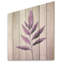 Simplicité de feuille de lavande mauve - feuilles, art mural sur bois de pin naturel-787032901