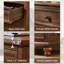 Ensemble de 2 tables de chevet Farmhouse avec station de charge, table de bout de 24 po de large avec 3 tiroirs, commode pour la chambre à coucher, commode de table de chevet, table de chevet en bois pour le salon-130055190