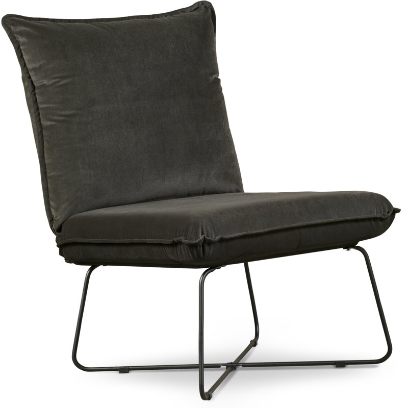 Tommy Hilfiger Ellington Armless Accent Chair, Dark Charcoal Polyester