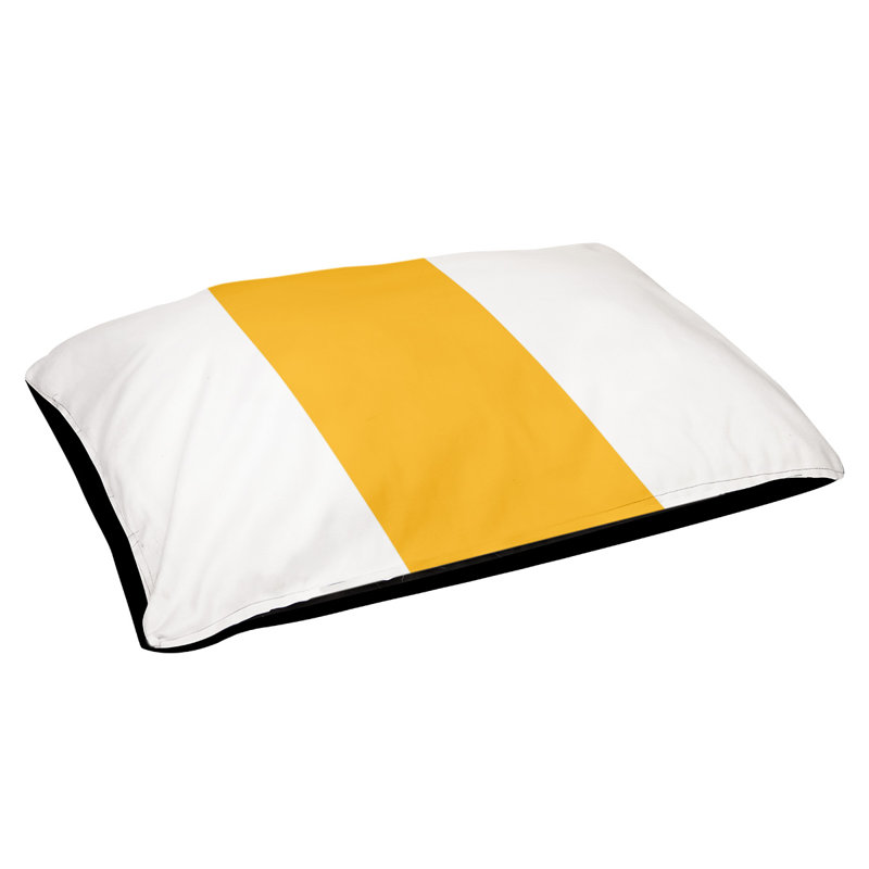 Coussin d'extérieur pour chien Florida Tribe, Grand (l 50 po x P 40 po x H 7 po), White/Gold