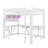Full-Size Gaming Loft Bed With Built-In Desk, Charging Station And LED Lights, Includes Storage Shelf, Cloth Bag And Sturdy Wood Frame-1063452250