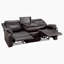 Ensemble 2 pièces de fauteuil inclinable manuel en microfibre Karston-1552186047