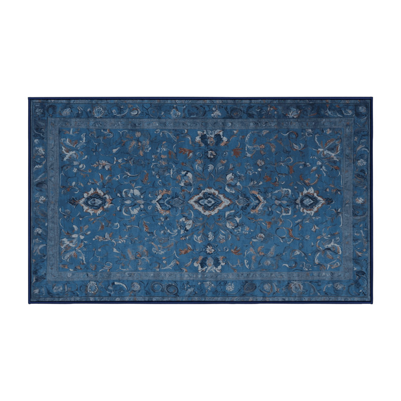 Machine Washable Gray Area Rug, Rectangle 2' x 3'