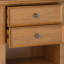 Table de chevet transitionnelle en bois massif l 24 po avec 2 tiroirs et tablette de rangement ouverte Amherst-618343174