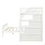 Lit mezzanine simple au-dessus d'un lit double avec escalier-1760188467