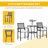 Outsunny 3Pcs Patio Bar Set With Soft Cushion, Rattan Wicker Outdoor Furniture Set, Patio Set, Patio Seating Set, Conversation Set