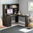 L Shaped Desk With Outlet, Computer Desk With Drawers, Bookshelf & Hutch, Modern Corner Desk, Home Office Desk,L-Shaped Study Table Writing Desk,Corner Gaming Computer Desk With Storage-1915413760