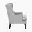 Keisha 29" Traditional Wingback Accent Chair with Textured Fabric Upholstery, Button-Tufted Back & Foam Cushioned Seat-1295296730