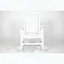 Chaise berçante d'extérieur surdimensionnée avec texture de bois - Résistant aux intempéries, blanc-699599687