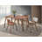5Pcs Walnut Finish Dining Room Set-1328523201-1328523203
