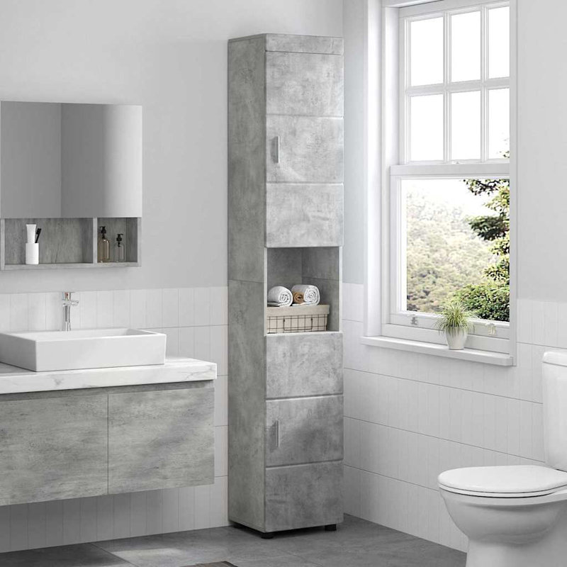 Linen Cabinet, Concrete Grey