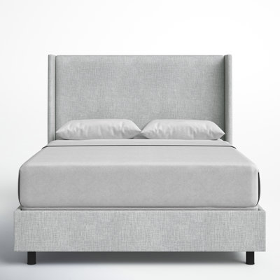 Tilly Linen Upholstered Wingback Bed