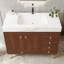 Meuble-lavabo autoportant moderne 36 po avec 1 armoire et 5 tiroirs, comptoir en pierre frittée, lavabo en céramique et pieds en acier inoxydable-1980152395-1992390048