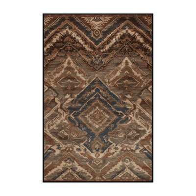 Machine Washable Persian Brown Area Rug