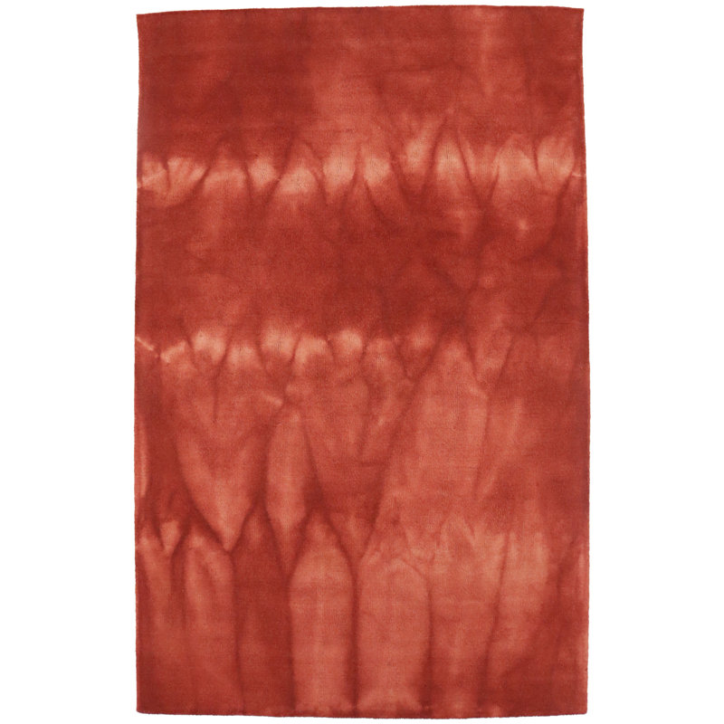 Tapis rouge moderne rouge 5 x 8