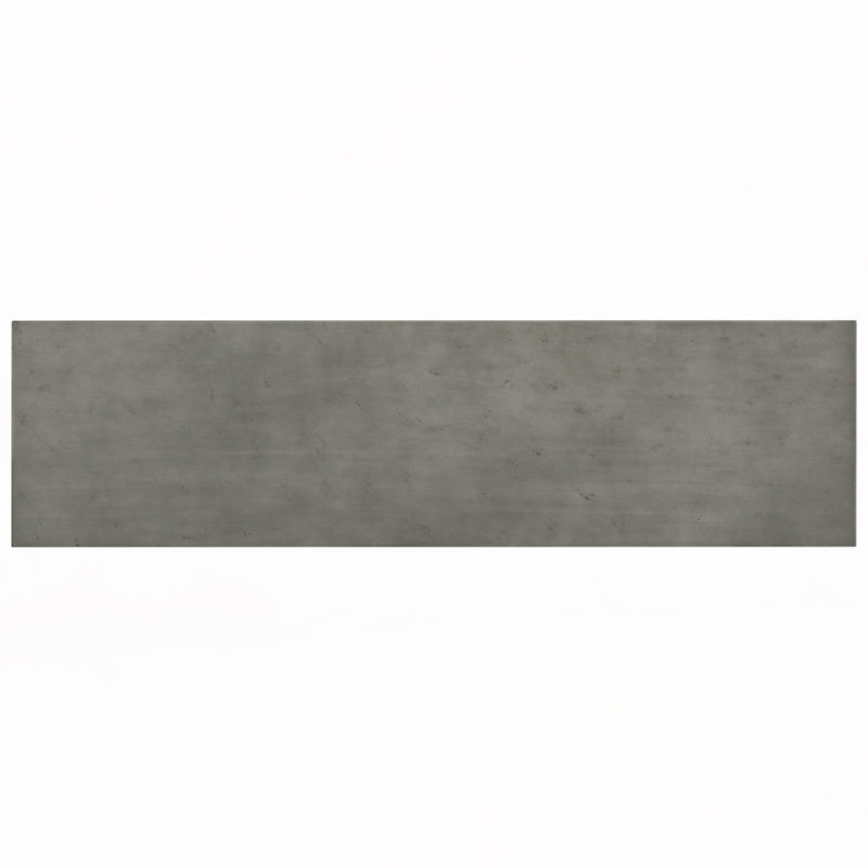 Console 59,1 "à conception rectangulaire avec pieds en bois de pin épais, Grey, Gris