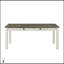 Ensemble de salle à manger 7 pièces à finition antique blanc antique avec 6 tiroirs et chaises d'appoint rembourrées pour une salle à manger élégante et pratique-1139371701