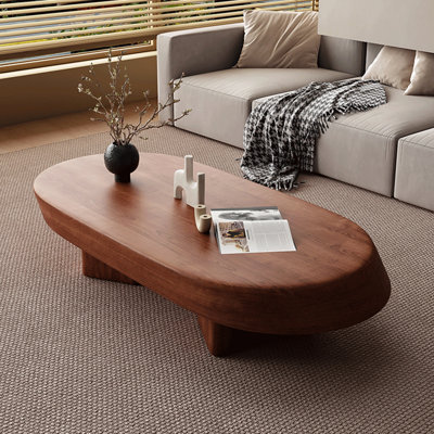 Table basse moderne en bois massif minimaliste